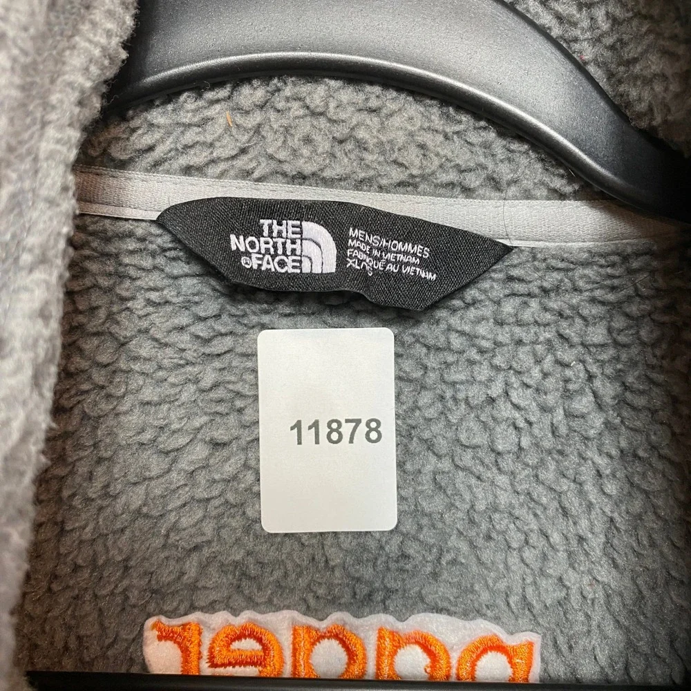 The North Face Jacket Mens XL Gray Gordon Lyons Full Zip Fleece Pager Logo